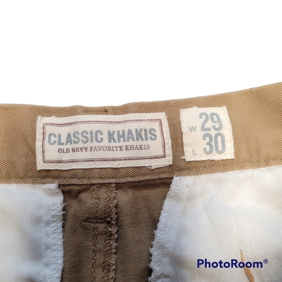 Old Navy Classic Casual Neutral Khakis Chino Pants Mens Size 29x30 - Picture 5 of 8